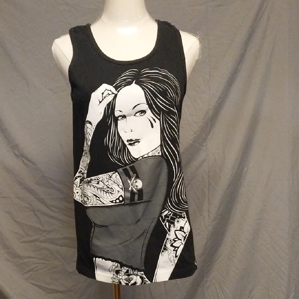 🤑🤑 Fatal Rockabilly tank top Mens Sm, (Womens Med?)